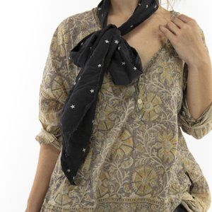 MAGNOLIA PEARL COTTON TWILL HAND BLOCK PRINT TOP